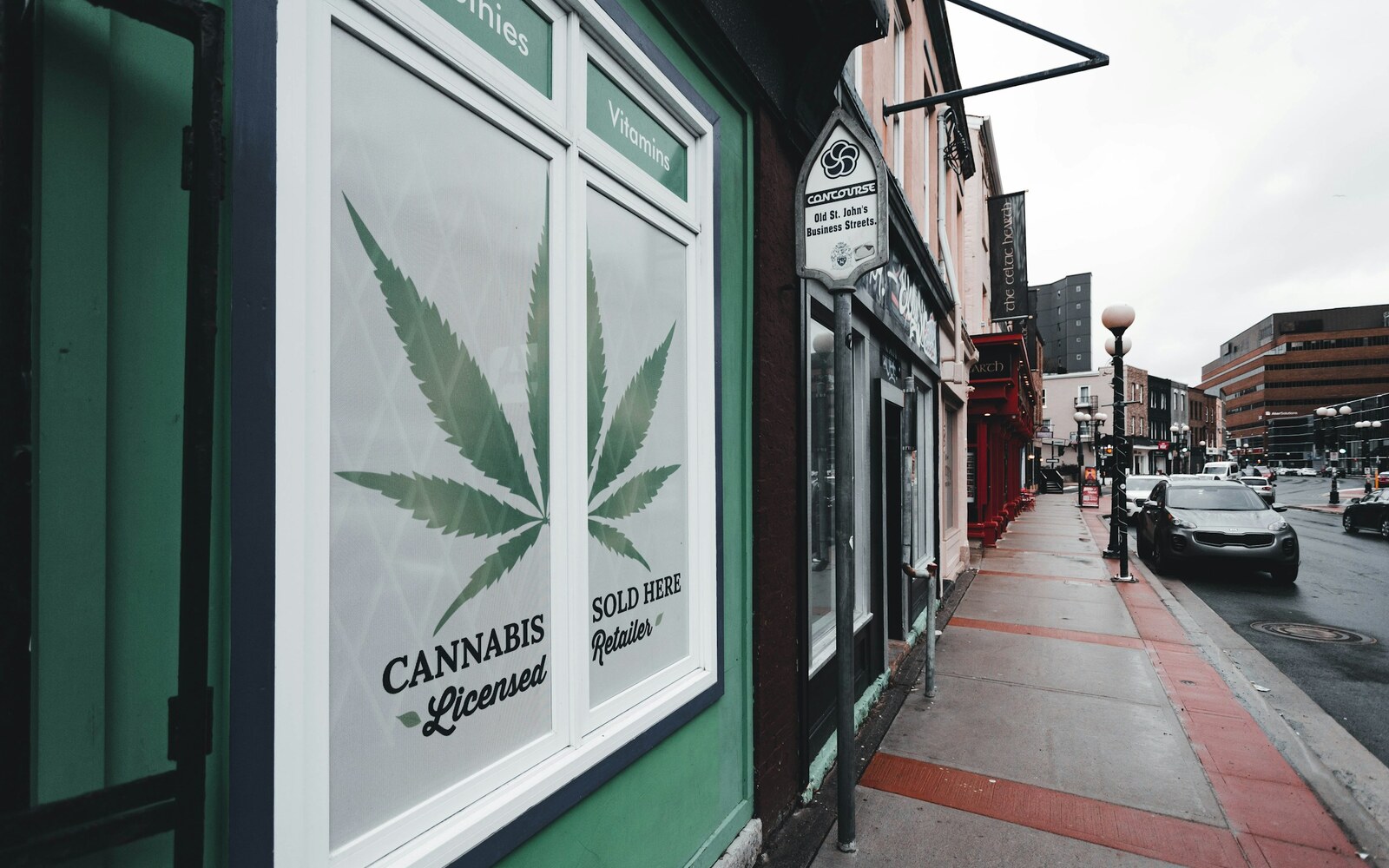 Licensed cannabis dispensary storefront signage