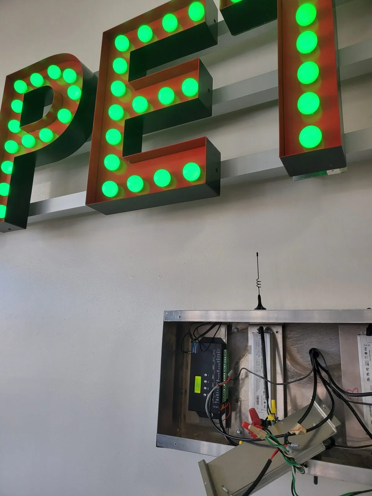 Rodeo Public Markets sign fabrication in progress