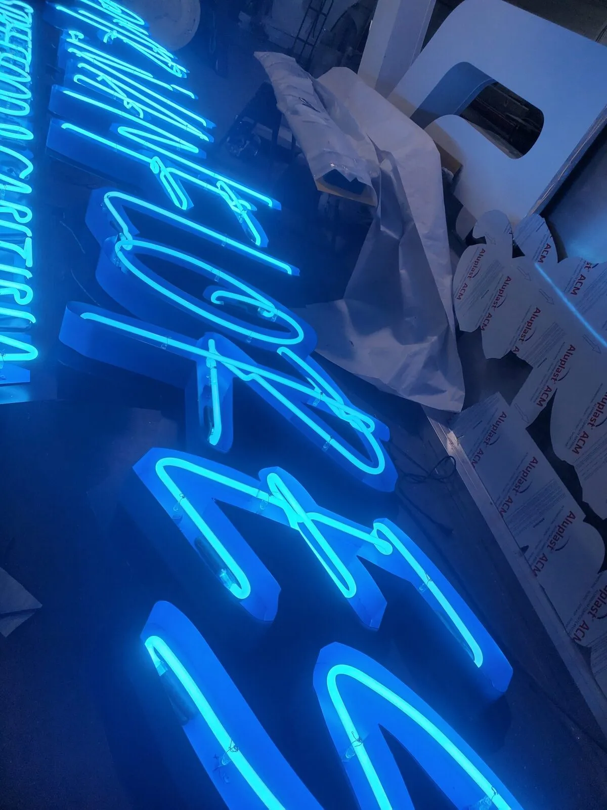 Rodeo Public Markets channel letter sign installed above entrance