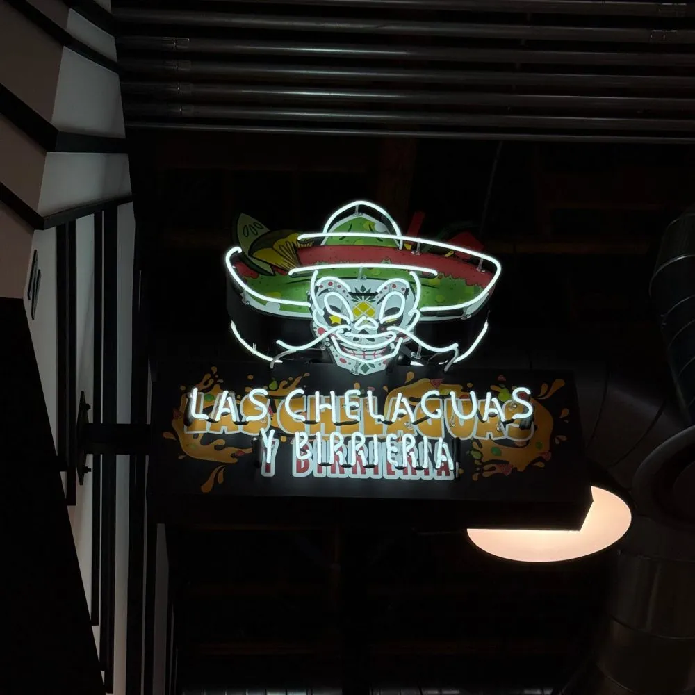 Channel letter detail showing LED illumination